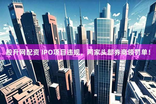 股升网配资 IPO项目违规，两家头部券商领罚单！